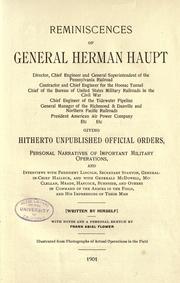 Cover of: Reminiscences of General Herman Haupt by Herman Haupt