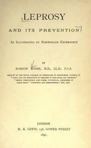 Cover of: Leprosy and its prevention by Robson Roose