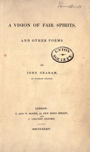 Cover of: A vision of fair spirits, and other poems.