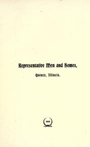 Cover of: Representative men and homes, Quincy, Illinois.