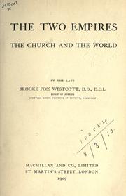 Cover of: The two empires: the Church and the World