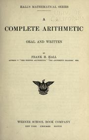 A complete arithmetic .. by Frank H. Hall