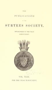 Cover of: The survey of the county of York, taken by John de Kirkby, commonly called Kirkby's inquest