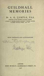 Cover of: Guildhall memories by Alfred George Temple