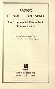 Cover of: Radio's conquest of space. by Donald Monroe McNicol