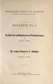 The materials and manufacture of Portland cement. By Edwin C. Eckel