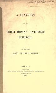 Cover of: A fragment on the Irish Roman Catholic church by Sydney Smith