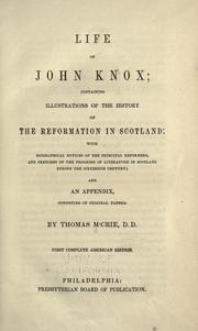 Cover of: Life of John Knox by M'Crie, Thomas