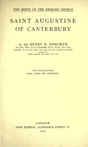 Cover of: Saint Augustine of Canterbury. by Henry H. Howorth