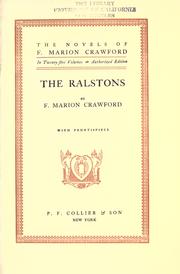 Cover of: The Ralstons. by Francis Marion Crawford