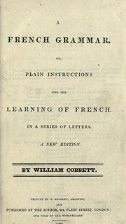A French grammar by William Cobbett