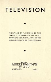 Cover of: Television by Writers' Program of the Work Projects Administration in the Commonwealth of Pennsylvania.