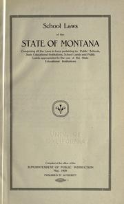 Laws, statutes, etc. by Montana.