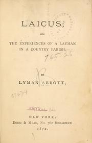 Cover of: Laicus by Lyman Abbott