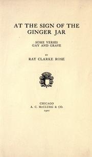 Cover of: At the sign of the ginger jar: some verses gay and grave.