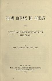 Cover of: From ocean to ocean by Andrew Shiland