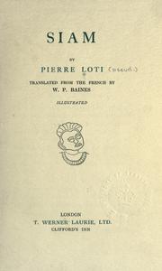 Cover of: Siam by Pierre Loti