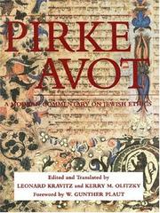 Cover of: Pirke Avot by edited and translated by Leonard Kravitz and Kerry M. Olitzky ; foreword by W. Gunther Plaut.