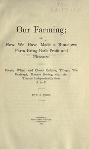 Cover of: Our farming