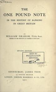 Cover of: The one pound note in the history of banking in Great Britain.