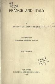 Cover of: France and Italy