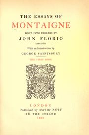 Cover of: The essays of Montaigne. by Michel de Montaigne