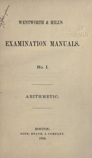 Cover of: Wentworth & Hill's examination manuals. by George Albert Wentworth, George Albert Wentworth