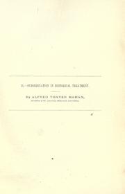 Cover of: Subordination in historical treatment