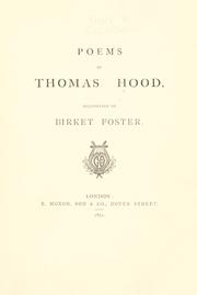 Cover of: Poems by Thomas Hood, Thomas Hood