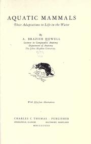 Aquatic mammals by A. Brazier Howell