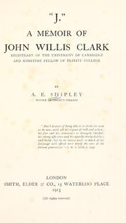 "J" by Shipley, A. E. Sir