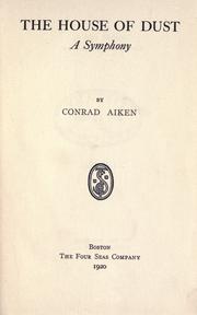 Cover of: The house of dust. by Conrad Aiken