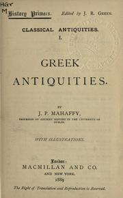 Cover of: Greek antiquities.