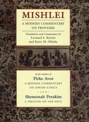 Cover of: Mishlei: A Modern Commentary on Proverbs (Modern Commentary On) (Modern Commentary On)