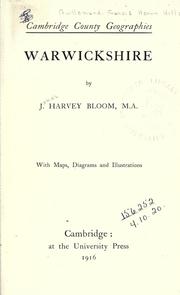 Cover of: Warwickshire.