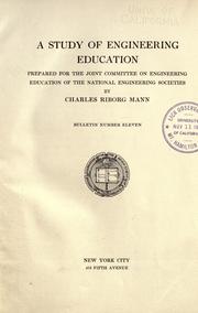 Cover of: A study of engineering education by Mann, Charles Riborg
