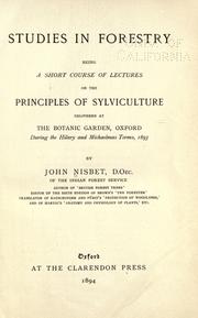 Cover of: Studies in forestry by John Nisbet