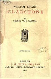 Cover of: William Ewart Gladstone.