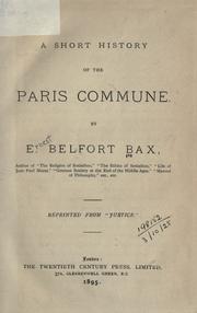 Cover of: A short history of the Paris Commune.