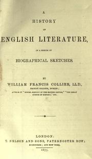 Cover of: history of English literature: in a series of biographical sketches