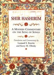 Cover of: Shir hashirim: a modern commentary on the Song of songs