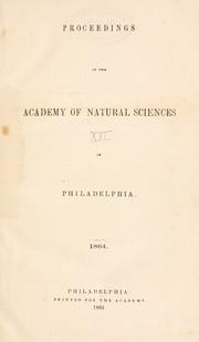 Cover of: Proceedings of the Academy of Natural Sciences of Philadelphia, Volume 16 by Academy of Natural Sciences of Philadelphia