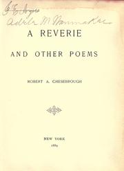 Cover of: A reverie and other poems