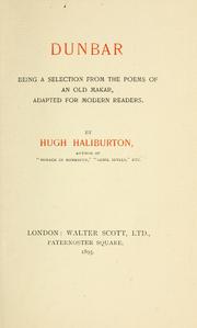 Cover of: Dunbar: being a selection from the poems of an old makar