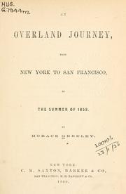 An overland journey by Greeley, Horace