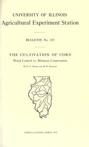 Cover of: The cultivation of corn by D. C. Wimer, D. C. Wimer