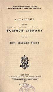 Cover of: Catalogue of the Science library...