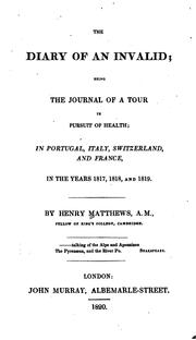 Cover of: The diary of an invalid by Henry Matthews