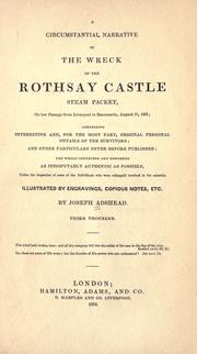Cover of: A circumstantial narrative of the wreck of the Rothsay Castle steam packet by Joseph Adshead