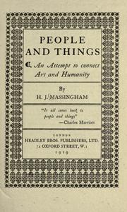 Cover of: People and things by H. J. Massingham
